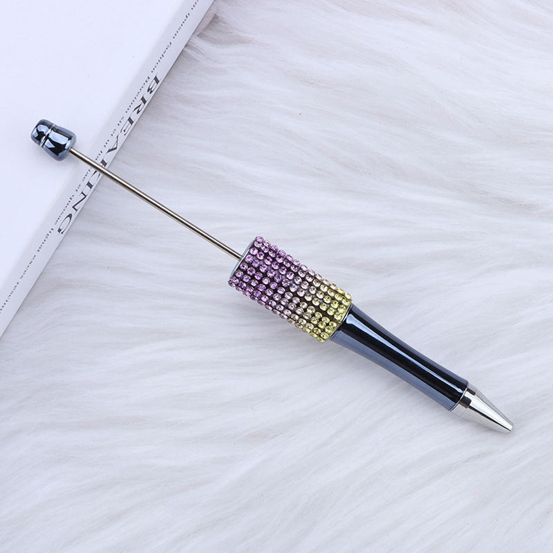 Wholesale 50pcs Diamond Diy Creative Plastic Cute Puzzle Beaded Round Beads Diamond Cute Pen