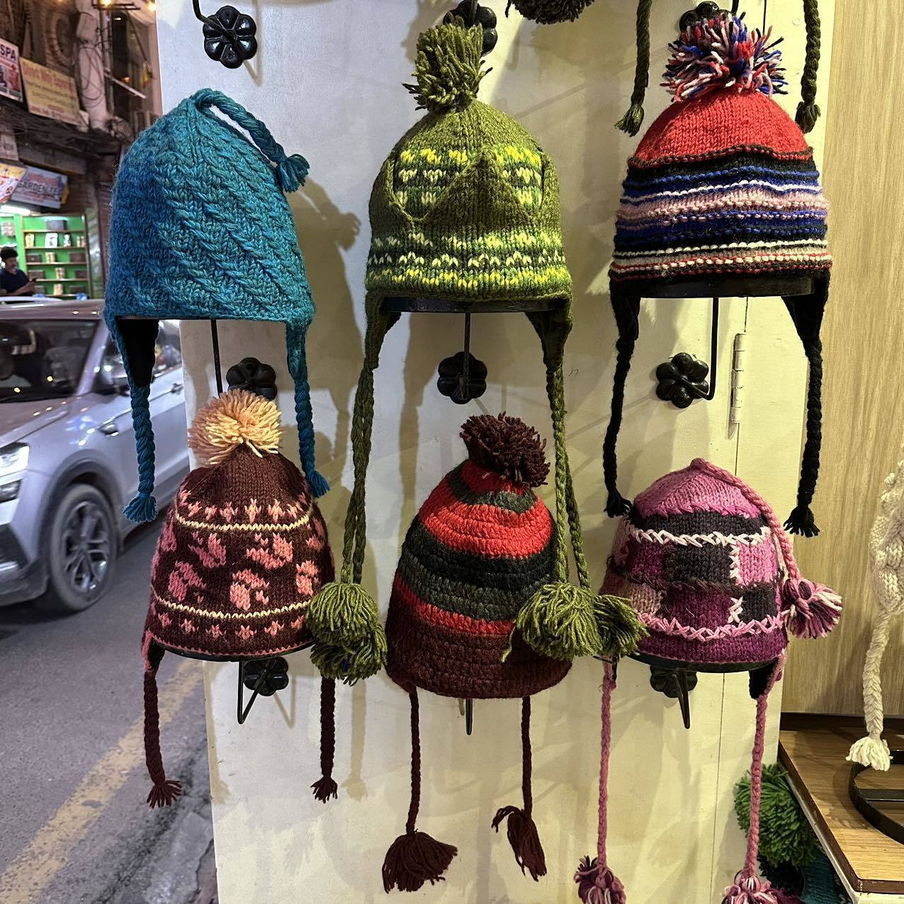 Wholesale Wool Warm Rainbow Plus Velvet Thick Earmuffs Beanie