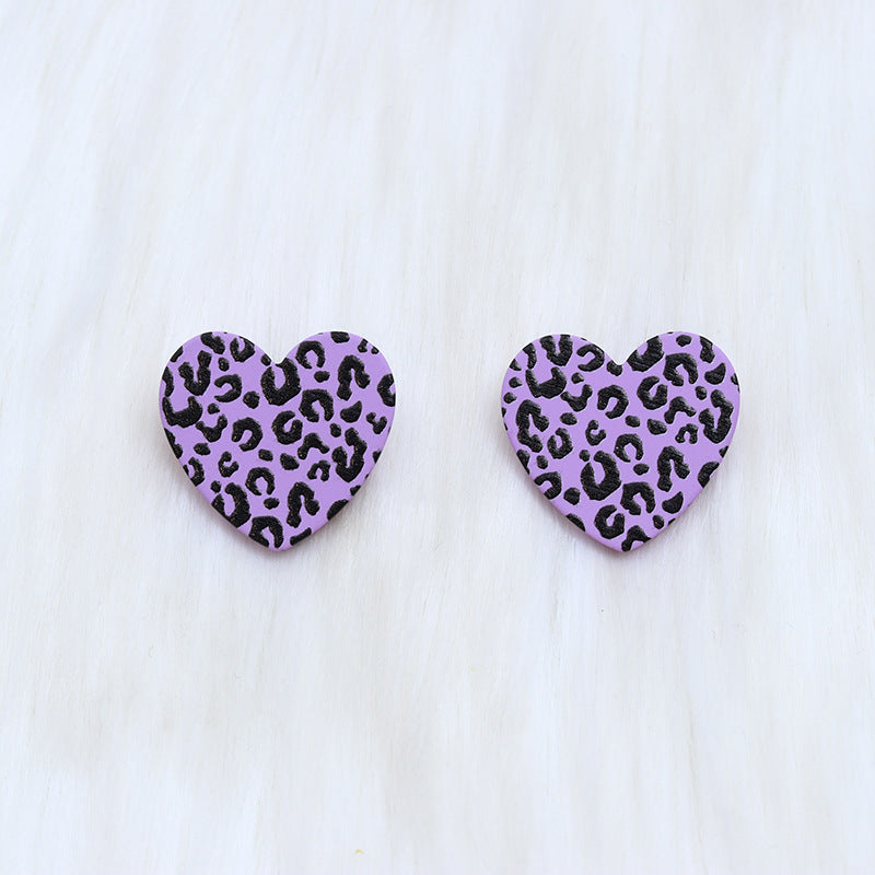 Wholesale Christmas Love Shape Snowflake Leopard Star Acrylic Earrings