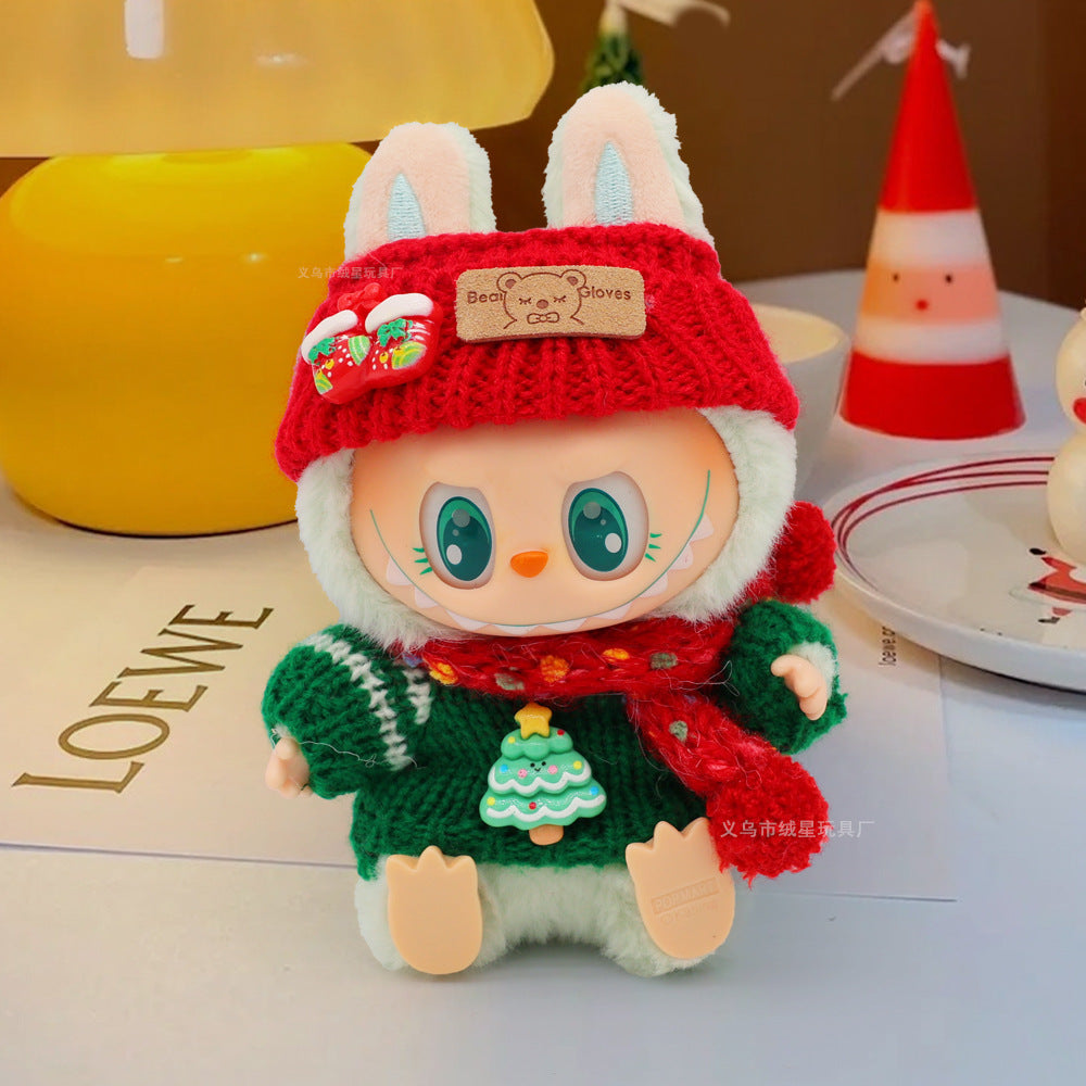 Wholesale 5pcs Christmas doll clothes 17cm keychain clothing set Doll Accessories