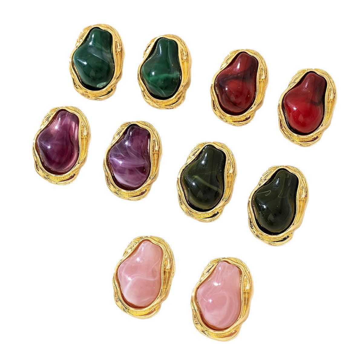 Wholesale Retro Baroque Colorful Irregular Pearl Earrings For Women Stylish Alloy Jewelry Accessory Gift Resale