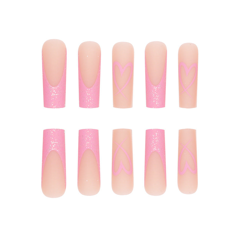 Wholesale Glitter Heart Valentine's Day Wearable Nail Art Patches