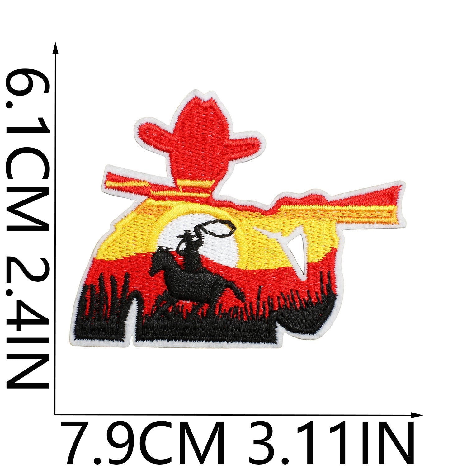 Wholesale Brown Western Embroidered Clothing Patches