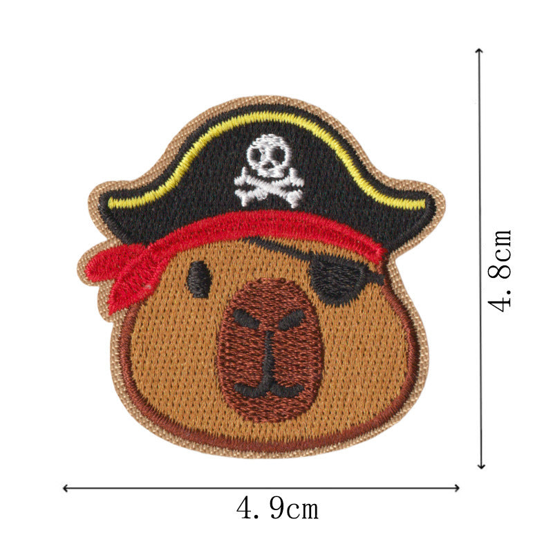 Wholesale Capybara Embroidered Patches Iron On No Sew Repair Set Of 9 For Clothes Backpacks Casual Craft Supply