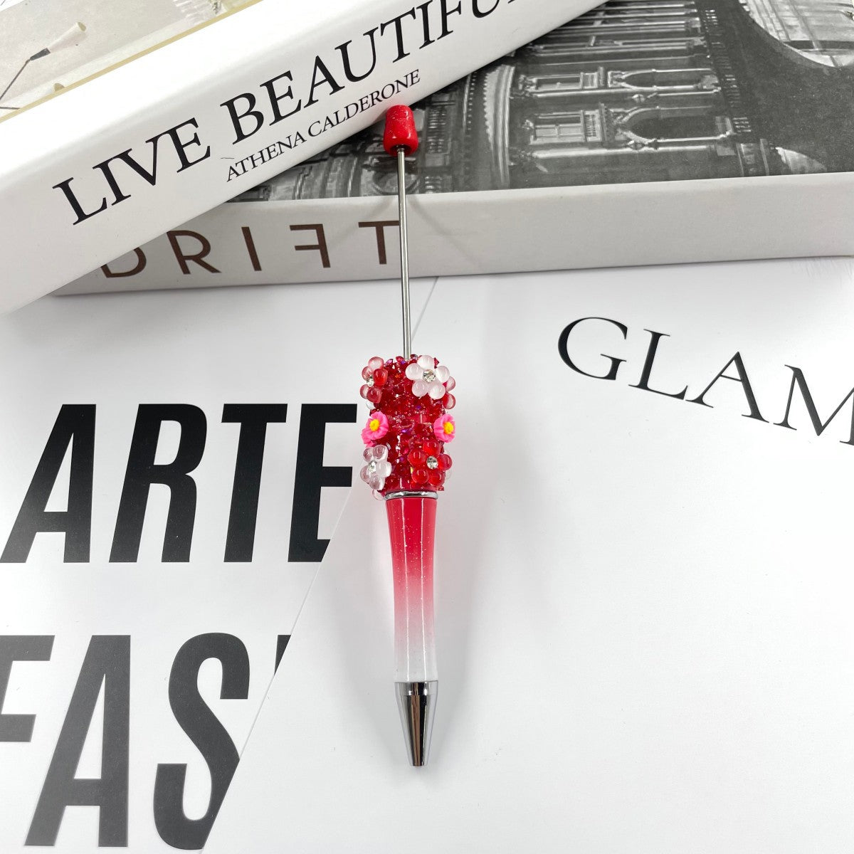 Wholesale 10pcs Dreamy Flower Starry Sky Sugar  beadable pens