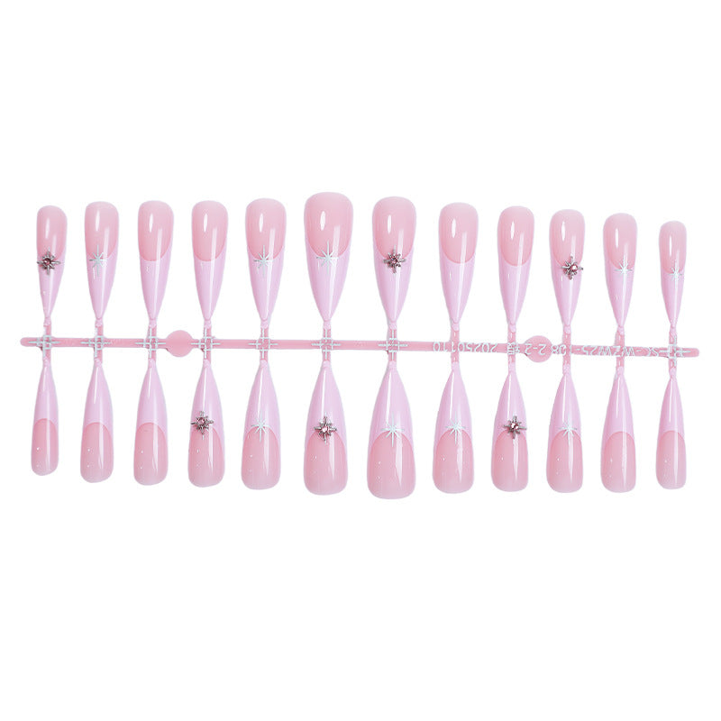 Wholesale Pink French starburst long pointed French gradient star wear armor