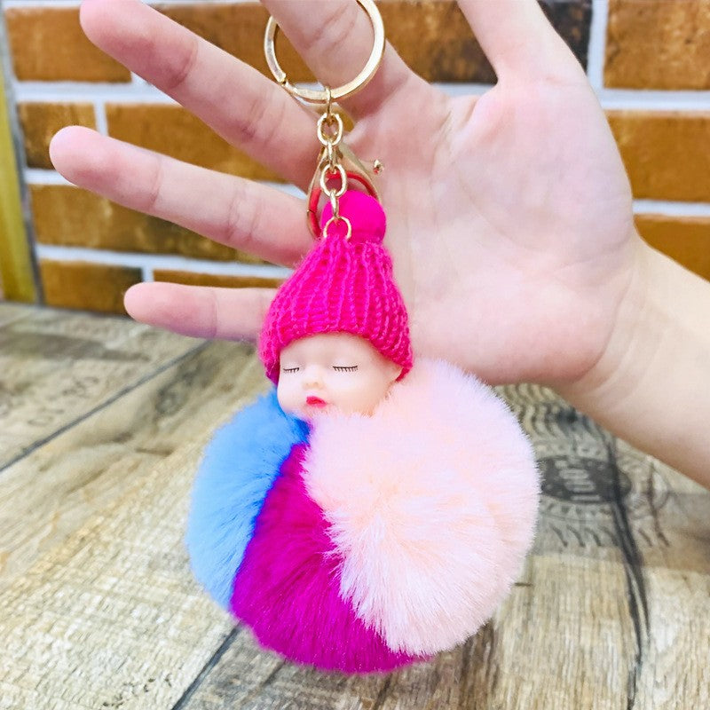 Wholesale Cute Sleeping Doll Plush Doll Keychain