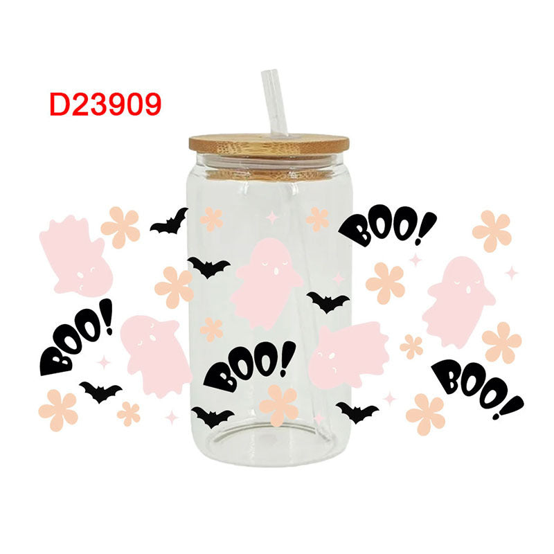 Wholesale Bat Ghost Halloween 16oz Cup UV DTF Wraps