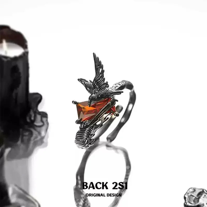 Wholesale Dark Crow Ring Love and Deep Space Ring