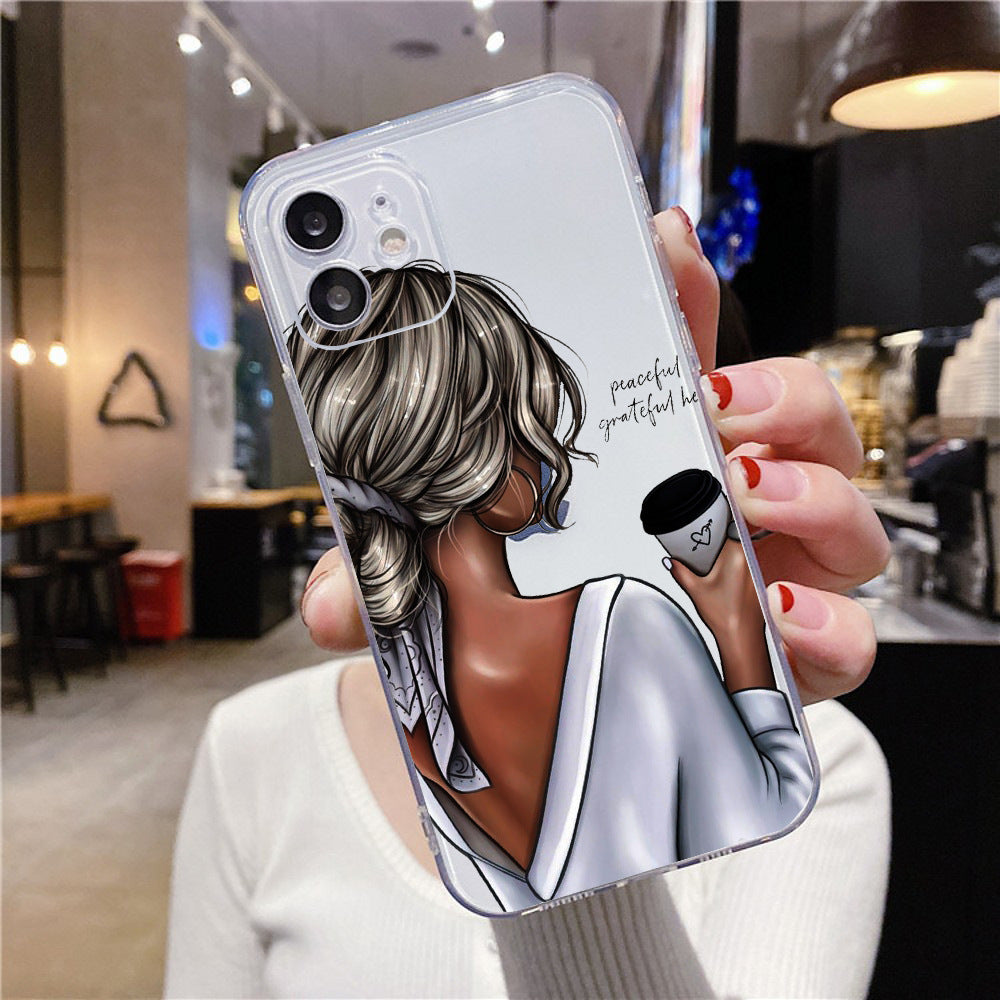 Wholesale Coffee Girl TPU Phone Cases