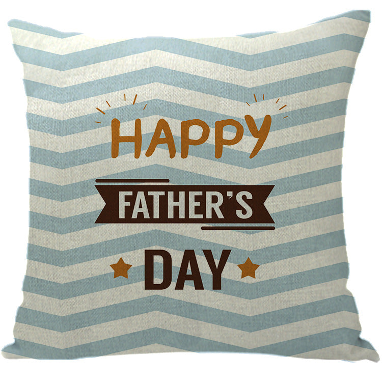 Wholesale Home Father's Day Linen Throw Pillow Cover Car Cushion