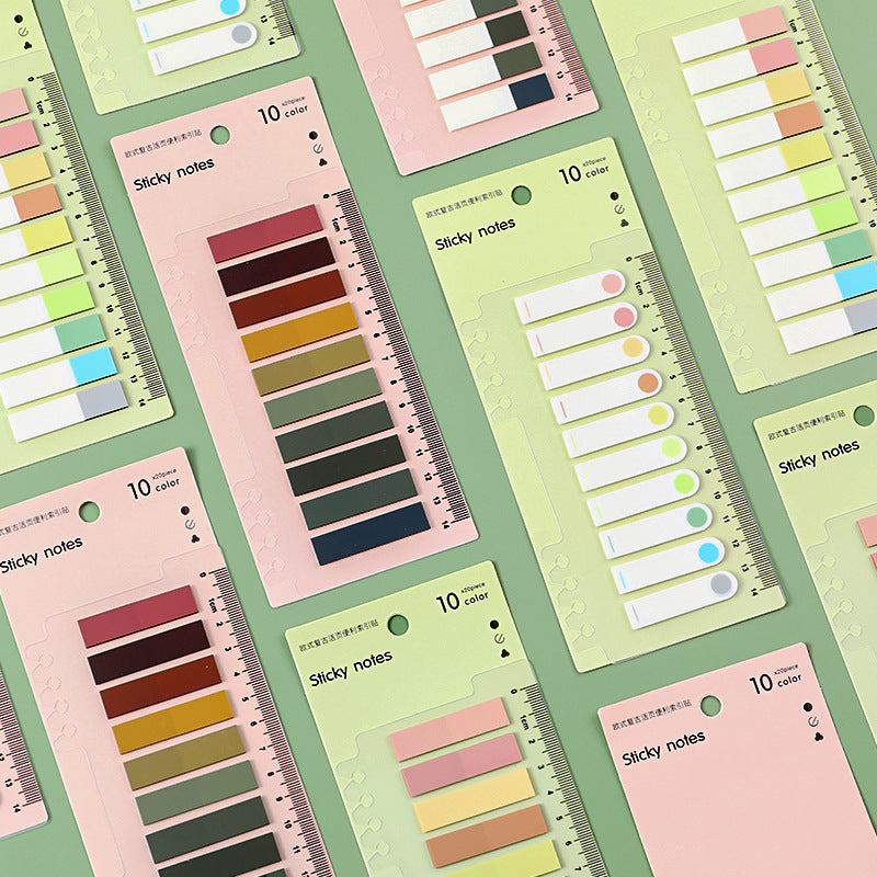 Wholesale Paper Classification Index Sticker Color PET Fluorescent Sticky Note