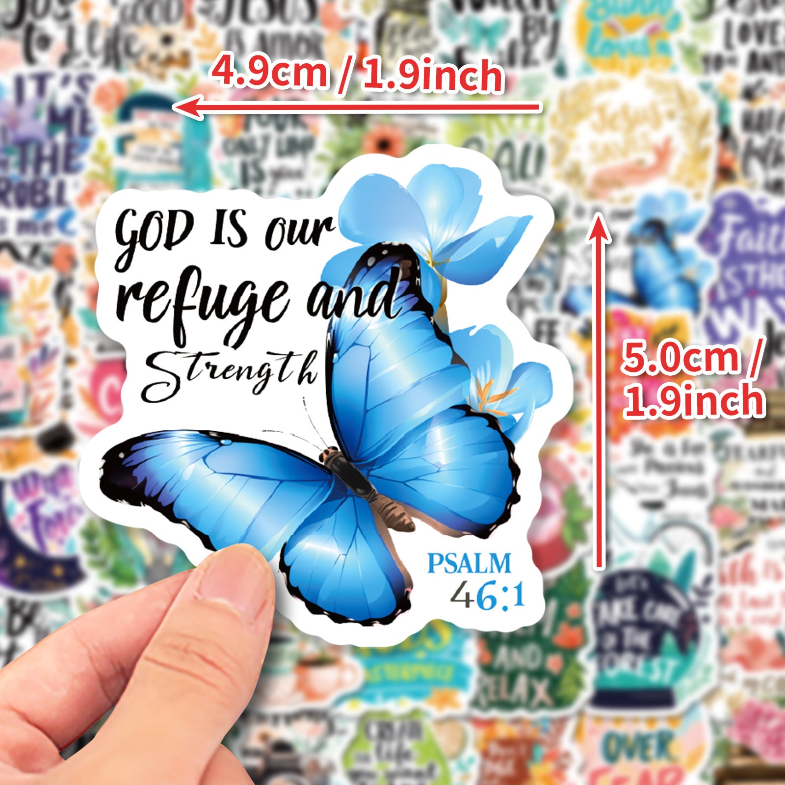Wholesale 50pcs Bible stickers with positive energy and inspirational quotes