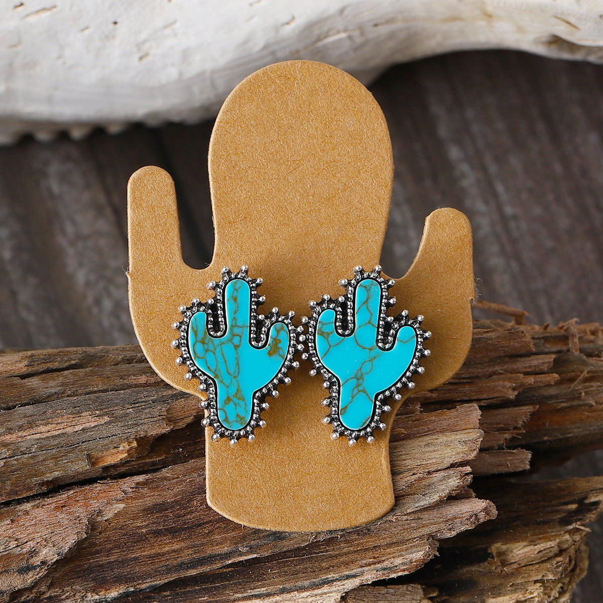 Wholesale Cactus Star Bull Head Heart Turquoise Earring Necklace Set