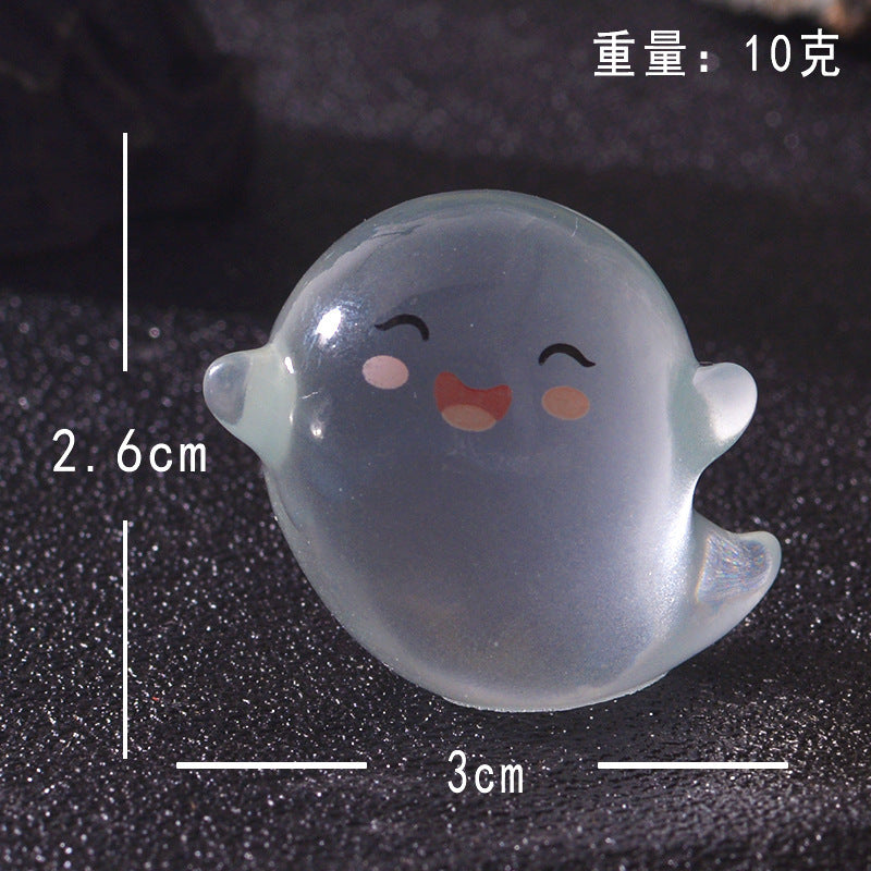 Wholesale  Glowing Ghost Resin Car Decoration - Cute Luminous Micro Landscape Ornament,  Trendy Home Decor Accent,  Birthday Gift