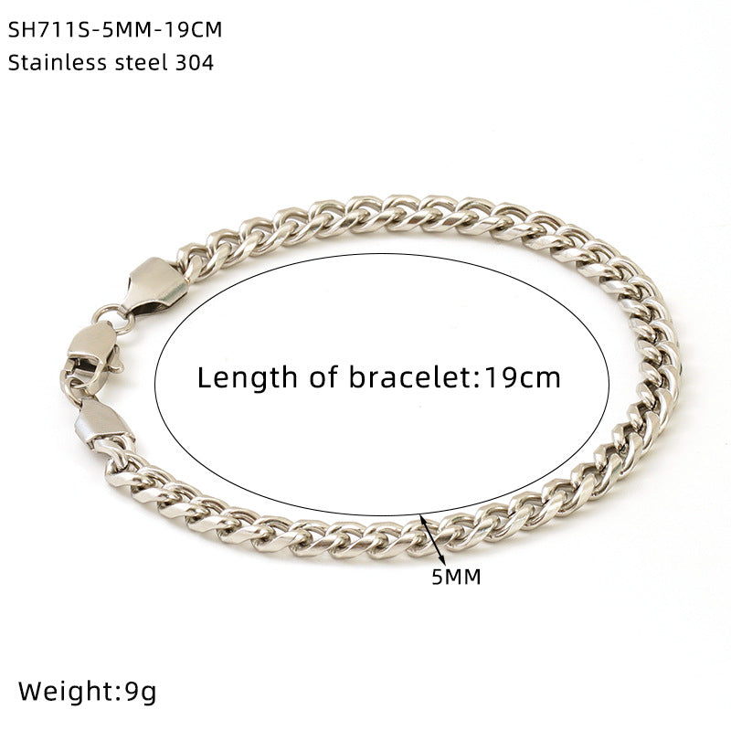 Wholesale Titanium steel interlocking rings gold and silver bracelet