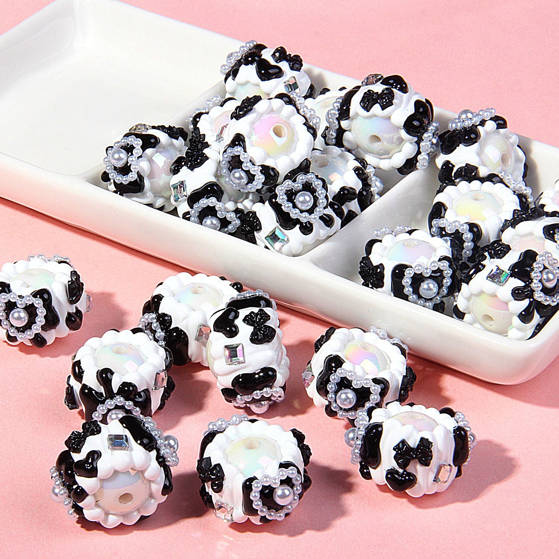 Wholesale 5pcs/pack heavy oil hand-painted beads DIY Fancy Beads