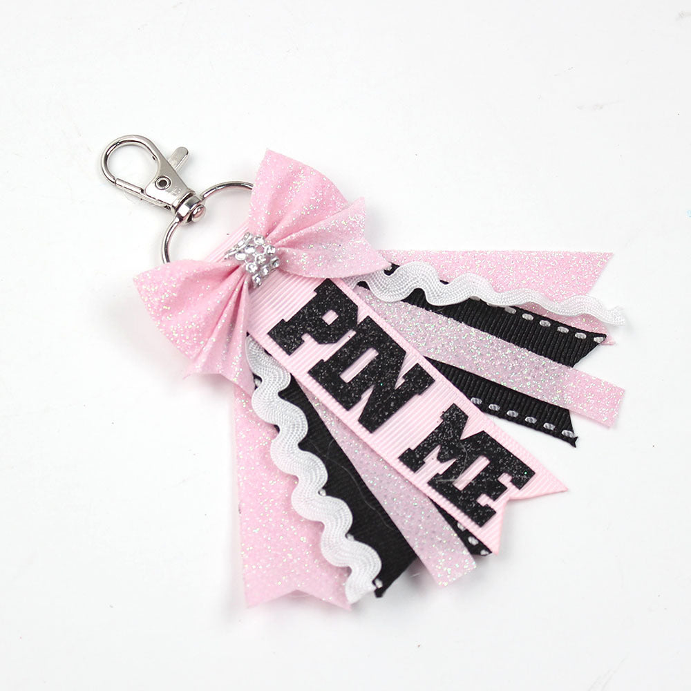 Wholesale 5pcs Teen Cheerleader Bow Lanyard Ribbon Keychains