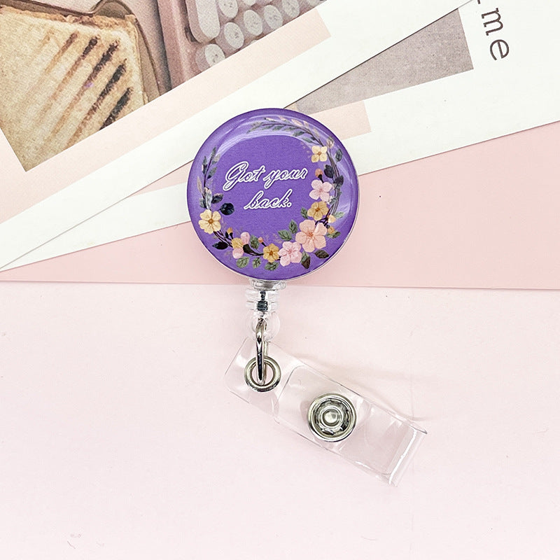 Wholesale 5pcs Anti Lost Cartoon Student Campus Badge, School Badge, Work Badge, Plastic Retractable Keychains