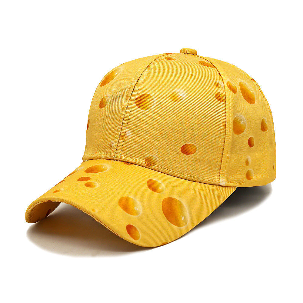 Wholesale Cheese print baseball cap visor