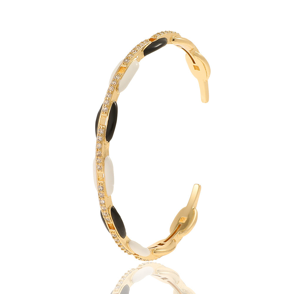 Wholesale Drip Oil Geometric Retro Jump Color Bracelet