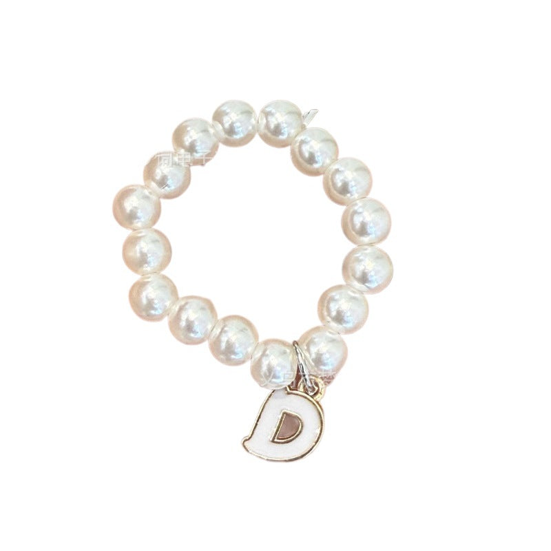 Wholesale 26 letter pearl necklace Doll Accessories