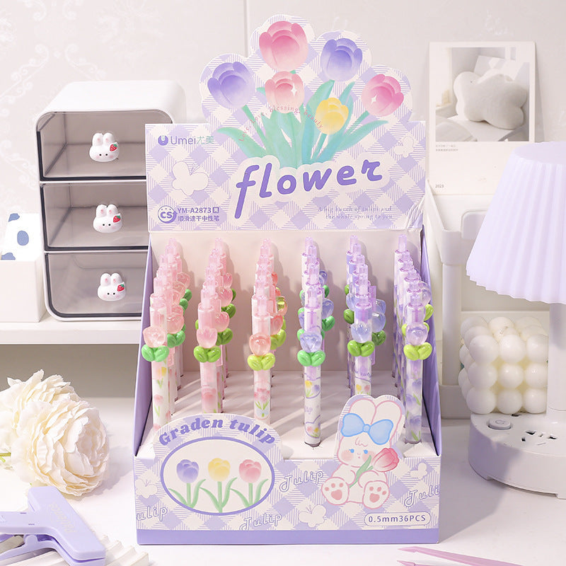 Wholesale Plastic Fun Button Neutral Black Pen