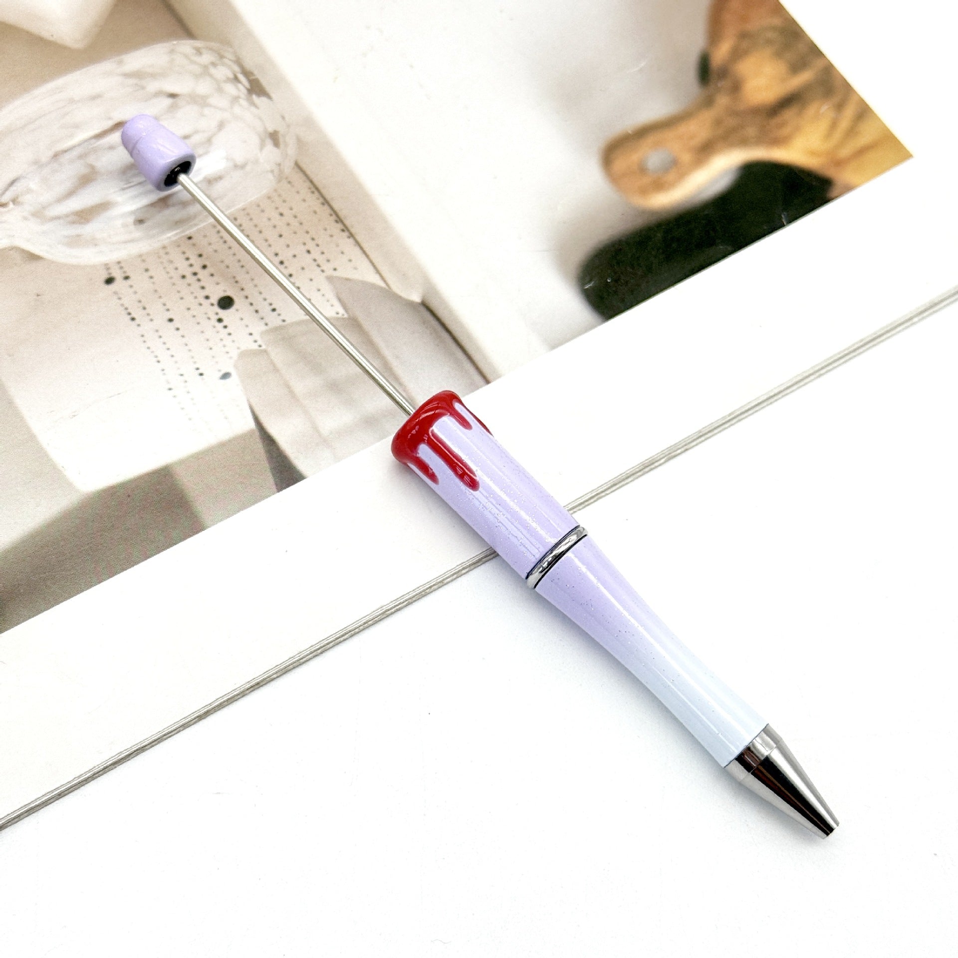 Wholesale New DIY Blood Print Beadable Pen Christmas Blood Print Pen