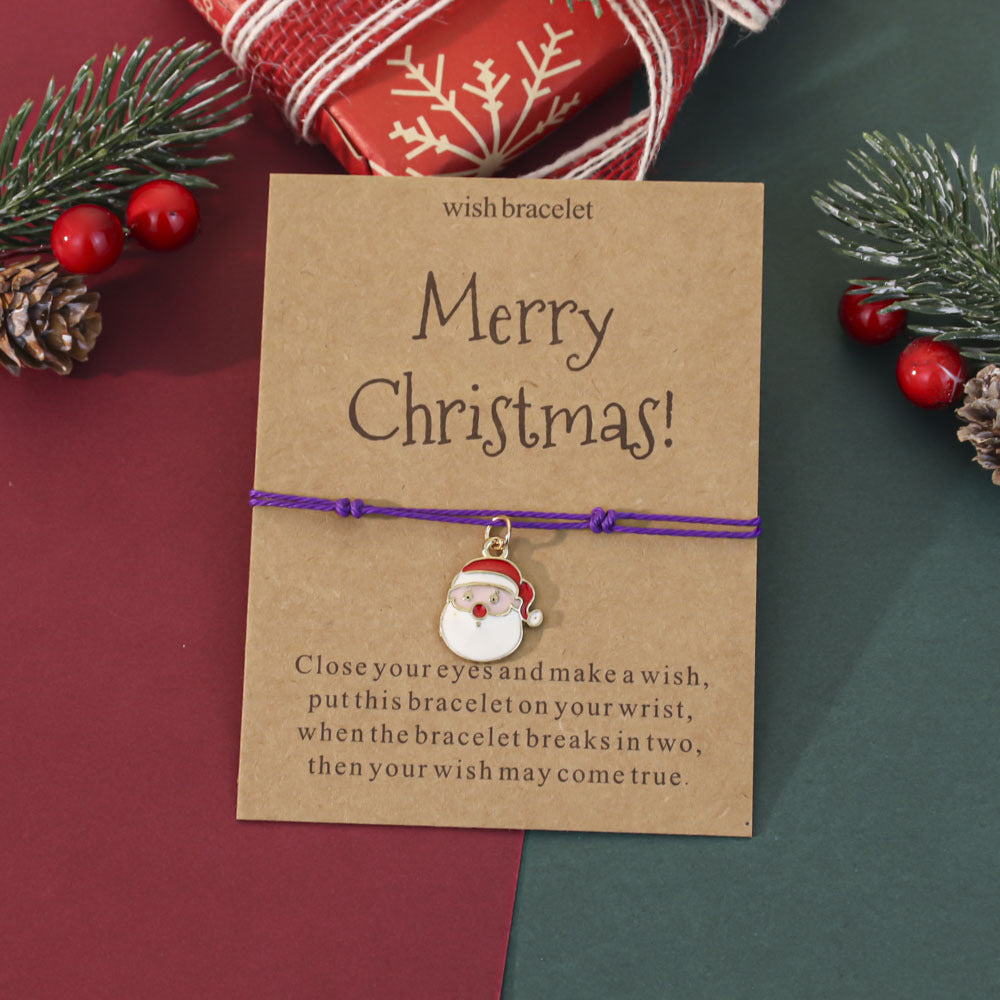 Wholesale Christmas gift painted Christmas bracelet