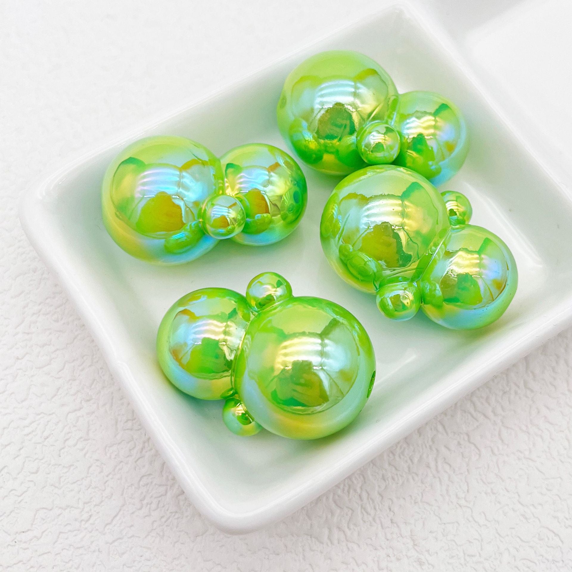 Wholesale Snowman Acrylic Beads Straight Hole Beading Diy Accessories