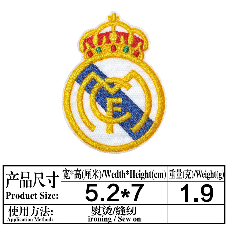 Wholesale  Embroidered Cloth Stickers Adhesive Back Sports Embroidered Cloth Stickers