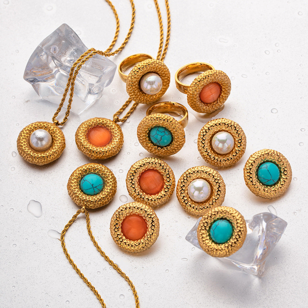 Wholesale 18k Gold Round Stainless Steel Necklaces