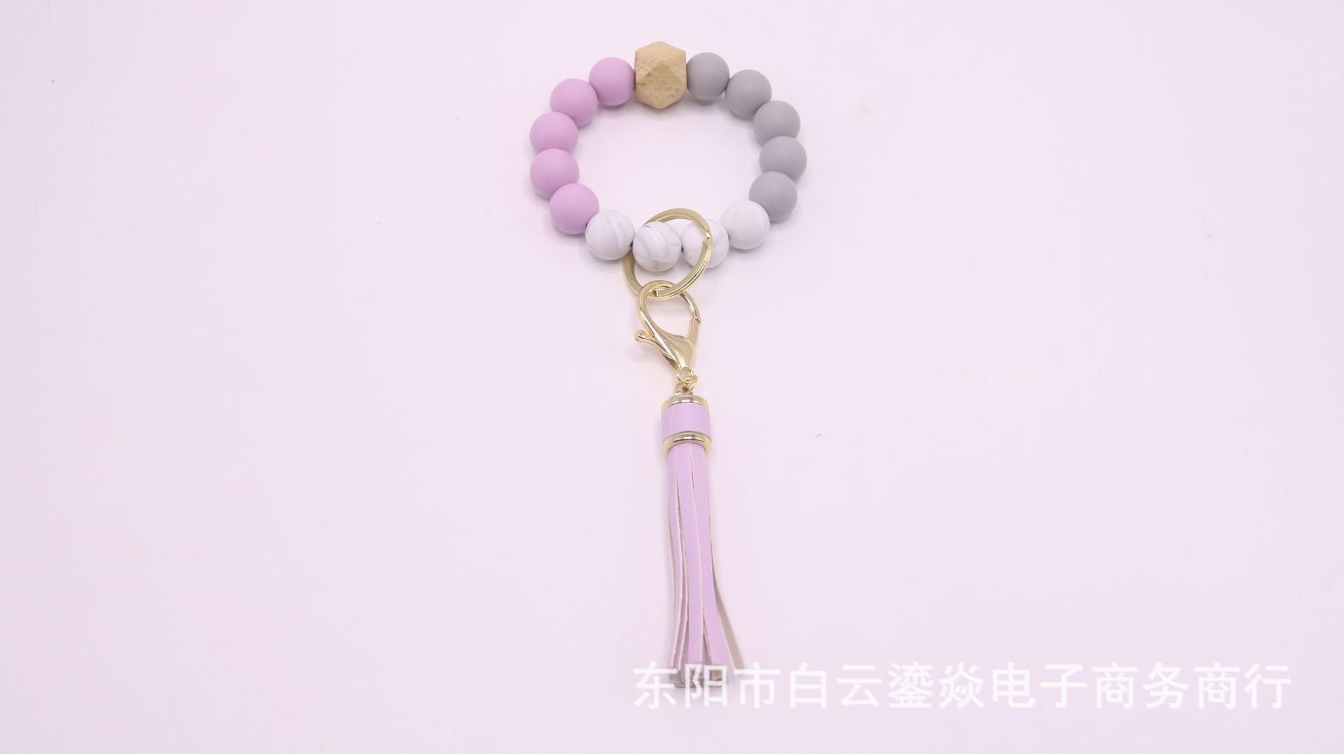 Wholesale 10pcs/pack  Silicone leather tassel bracelet Wristlet Keychain