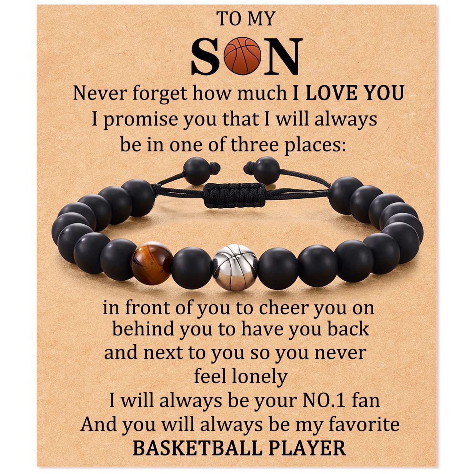 Wholesale Football baseball bead black frosted tiger eye stone bracelet