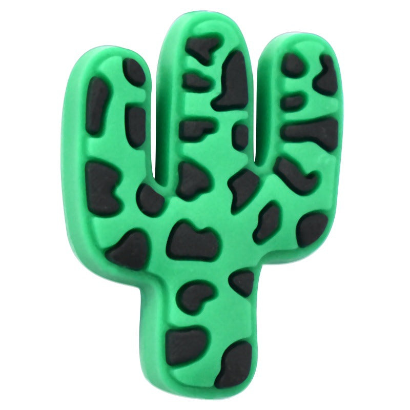 Wholesale   Random 100pcs Cactus series soft glue perforated double-sided thick patch DIY detachable beads