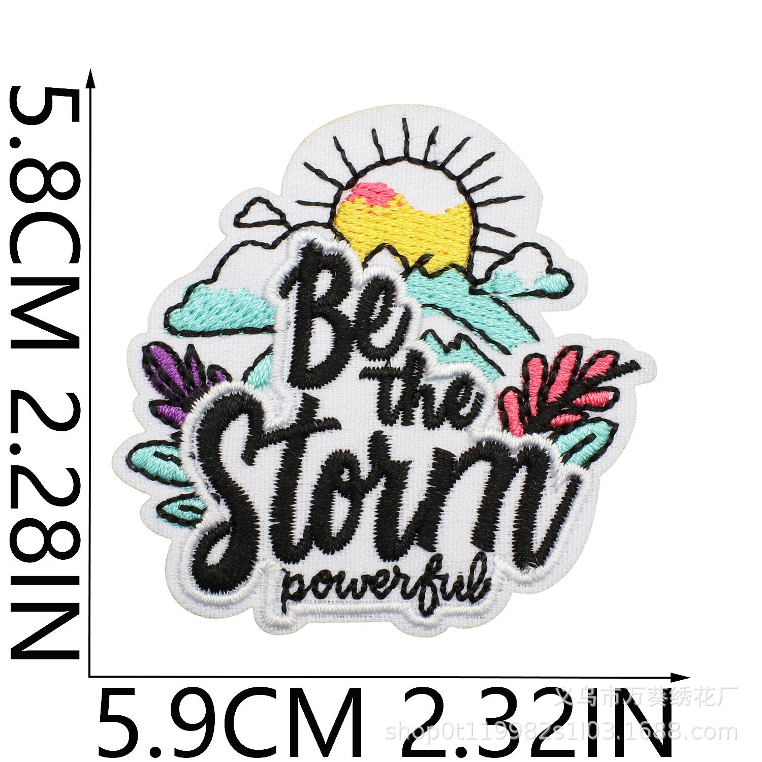 Wholesale Inspirational Embroidered Patch Alphabet Motto Clothing Decorative Accent For Resale
