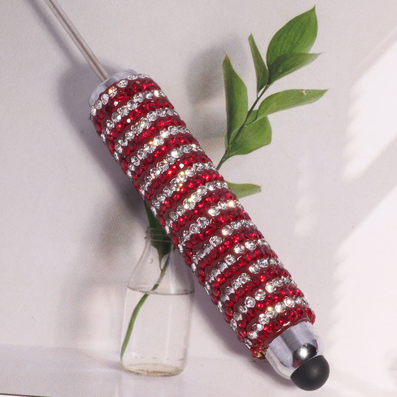 Wholesale beadable pens Full diamond color rhinestone beaded touch screen pen