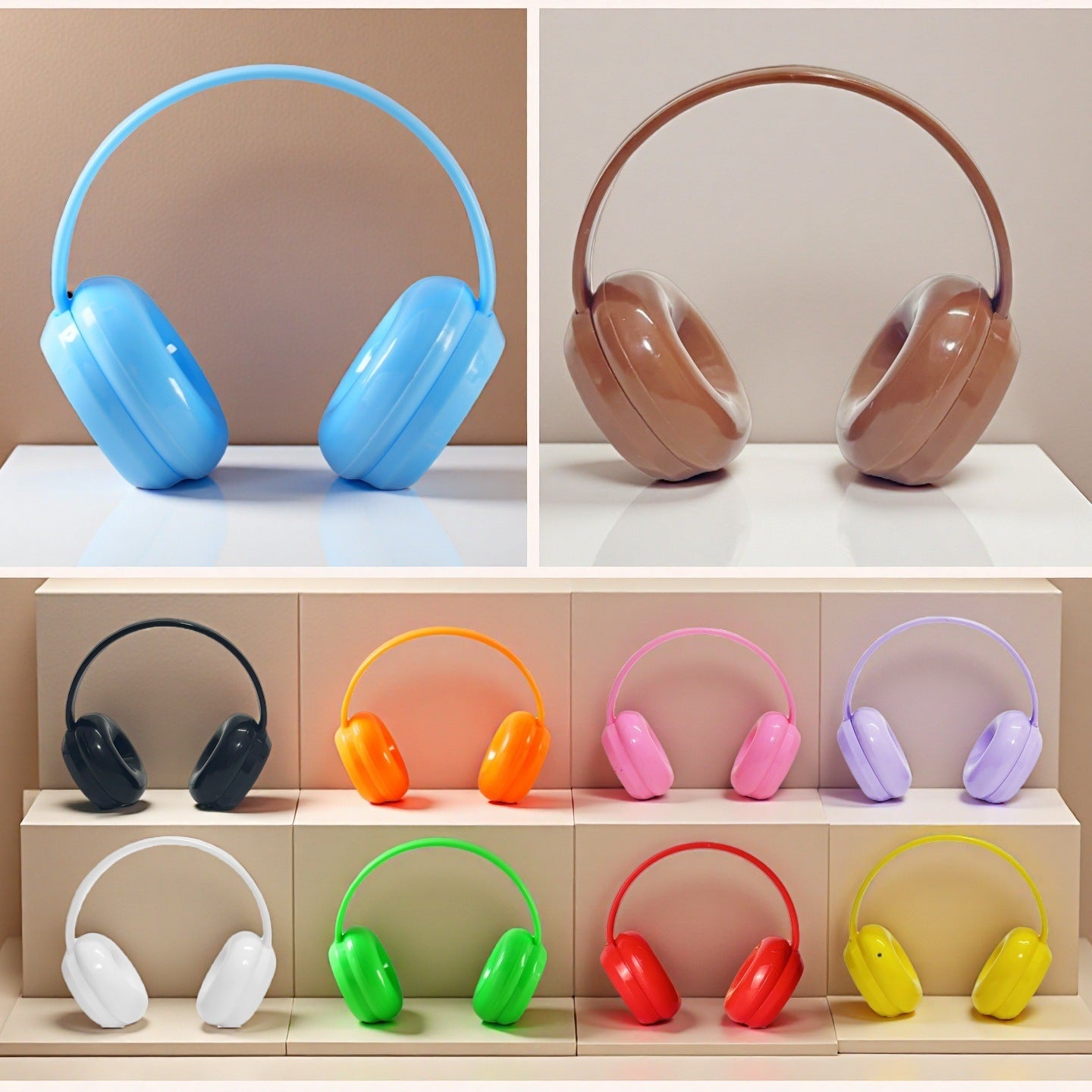 Wholesale 20pcs Colored Headphones Doll Accessories