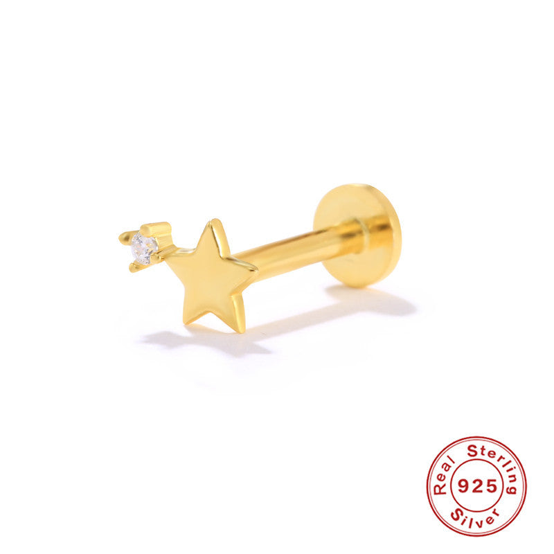 Wholesale S925 Sterling Silver Piercing Inner Thread Ear Piercing Ear Bone Nails