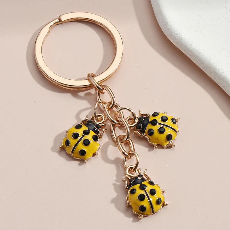 Wholesale Cute Oil Drop Ladybug Keychain