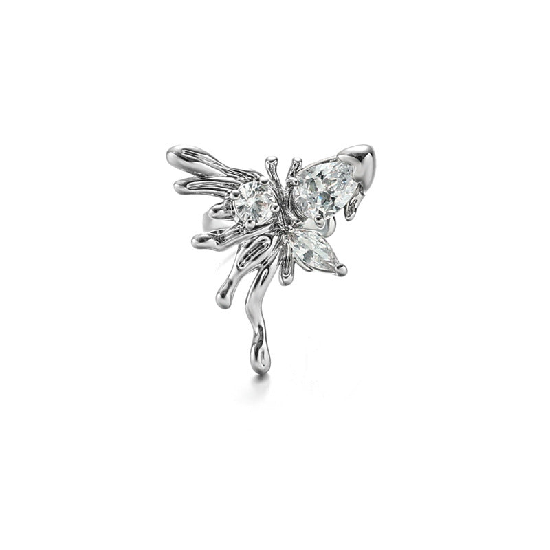 Wholesale Luxury Zircon Micro-inlay Exquisite Butterfly Ear Bone Clip