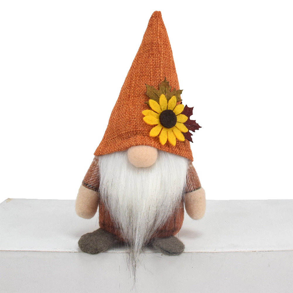 Wholesale Harvest Festival Autumn Faceless Doll Brown Plush Gnome Ornament