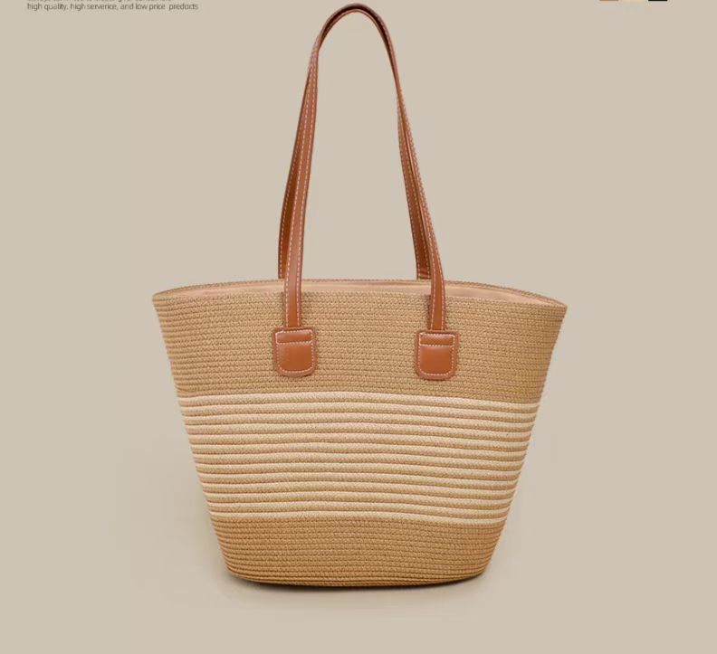Wholesale Large Capacity Woven Shoulder Bag Rattan Straw Bag Tote Bag