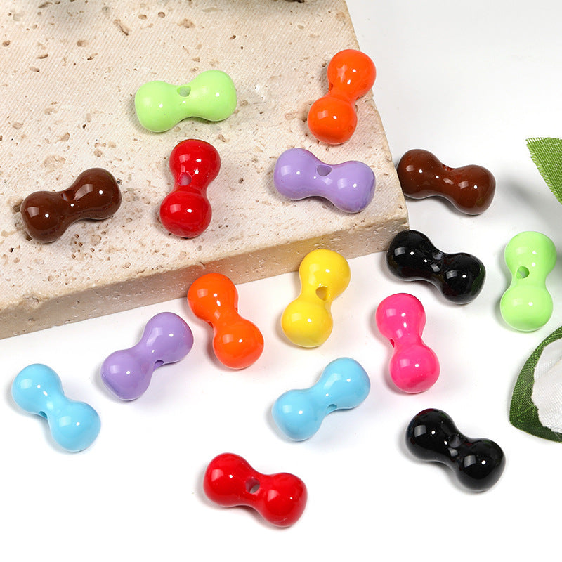 Wholesale 100pcs Small Bone Beads Colorful Paint Cashew Acrylic Beads