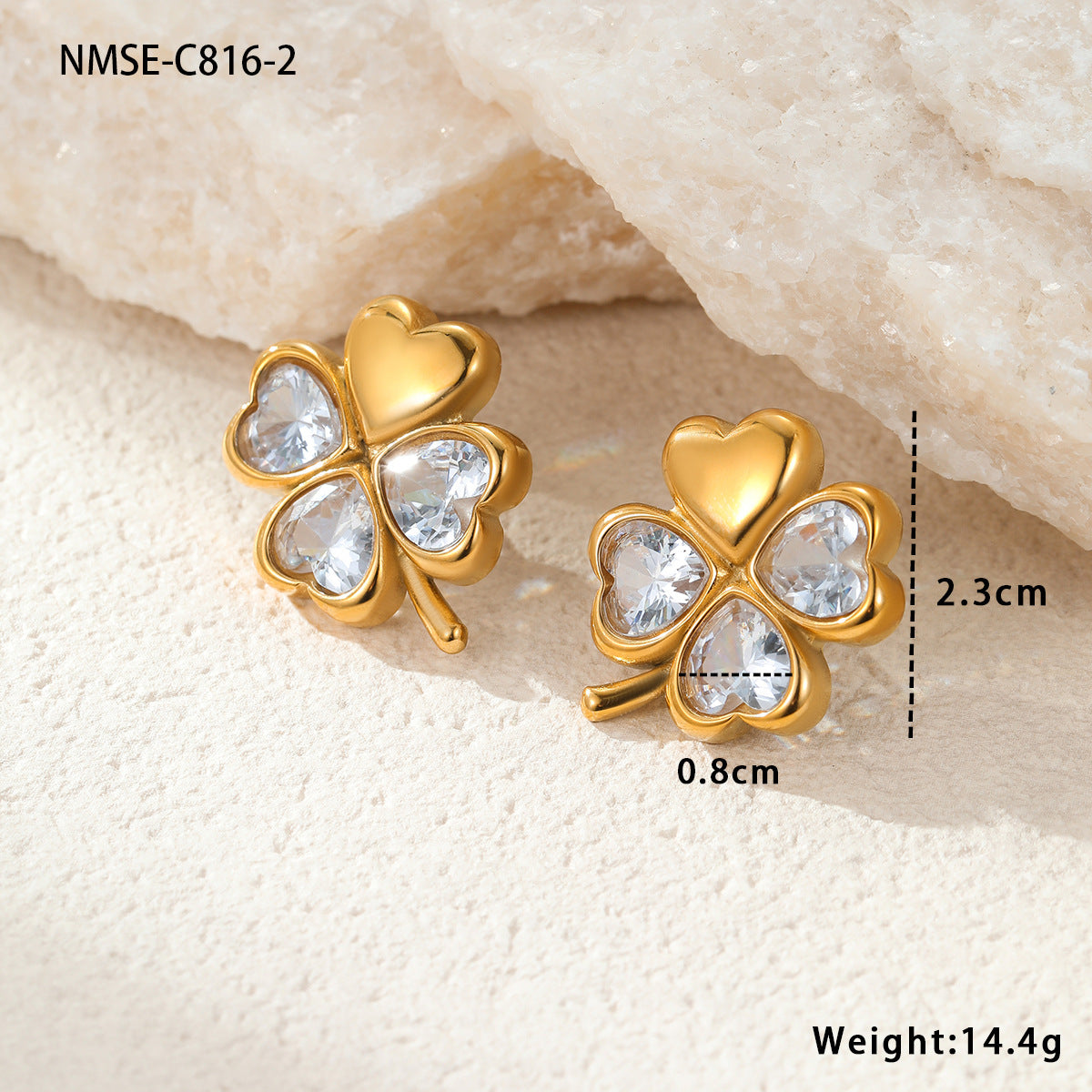 Wholesale Droplet shaped heart-shaped geometric shape Stainless Steel Earrings