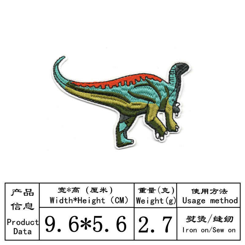 Wholesale 16 Pack Cartoon Dinosaur Embroidery Patches Iron On Appliques Decorative Sew On Badges For Clothing Towels Hats DIY Craft Gift