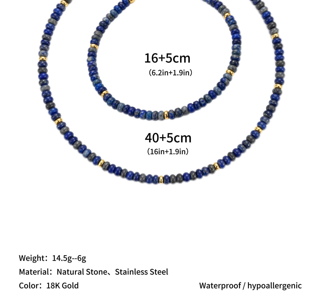 Wholesale Jewelry Set Colorful Dopamine Bohemian Style Beaded Tiger Eye Stone Bracelet Natural Stone Necklace