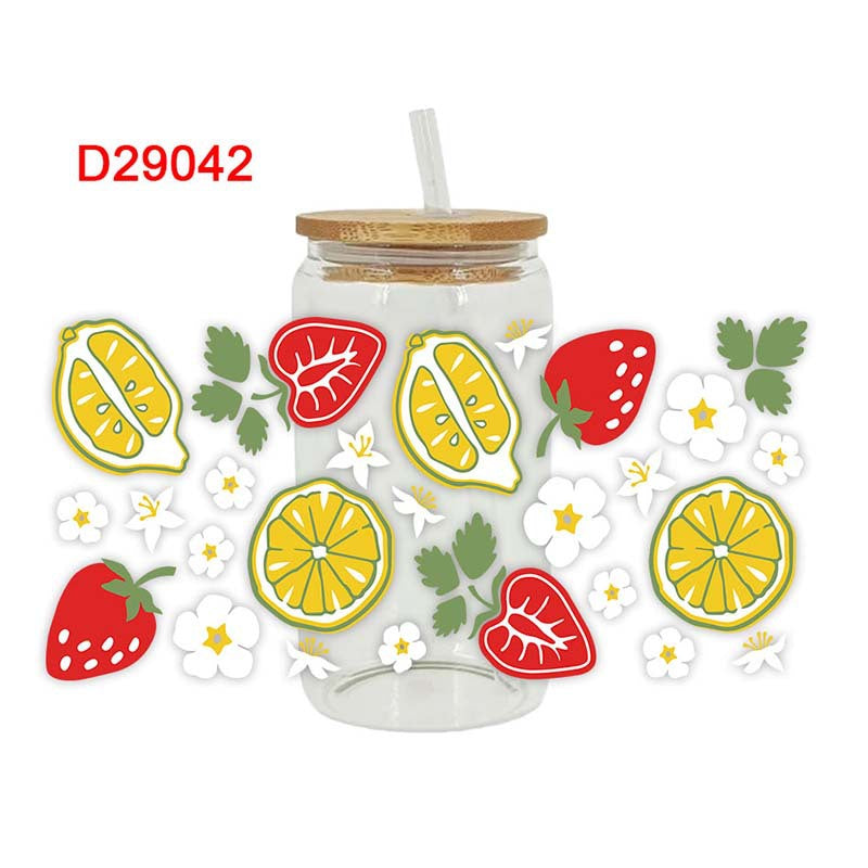 Wholesale Colorful Fruit Series 16oz Cup UV DTF Wraps