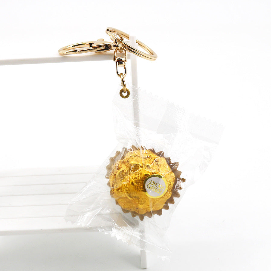 Wholesale Simulation Food Play Sands Chocolate Keychain
