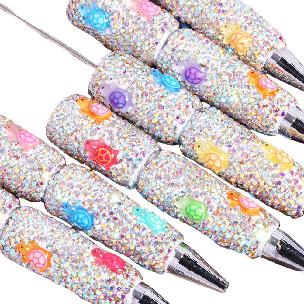 Wholesale 6pcs beadable pens Colorful diamond beaded touch screen pen DIY beaded